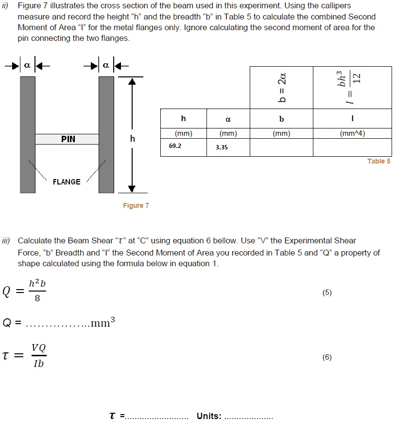ii) Figure 7 illustrates the cross section of the beam used in this ...