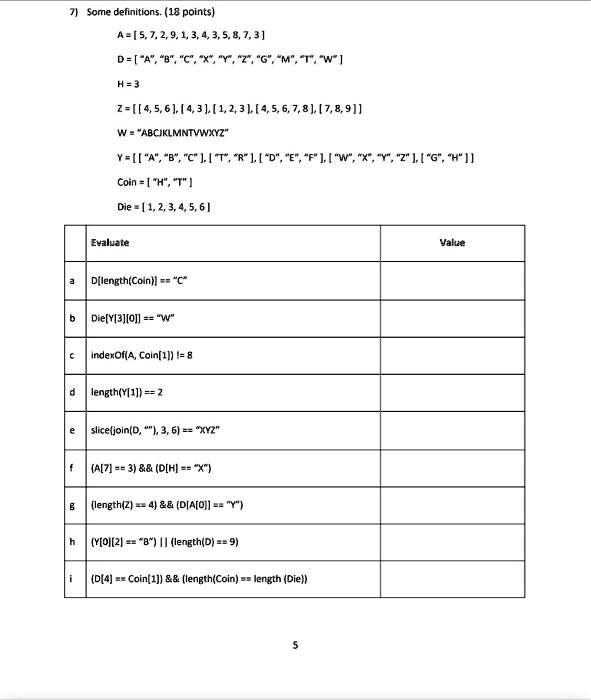 Solved Some Definitions 18 Points A 5 7 2 9 1 3 4 3 5 8 7 3 D A X T T W 1 H 3 Z 5 61 04 31 41 6 7 8 7 8 91 Abciklmntvwxyz Ya A B C T R D E F Tzi G Coin H 7 1 11 2 3 4 5 6 Evaluate Yalue