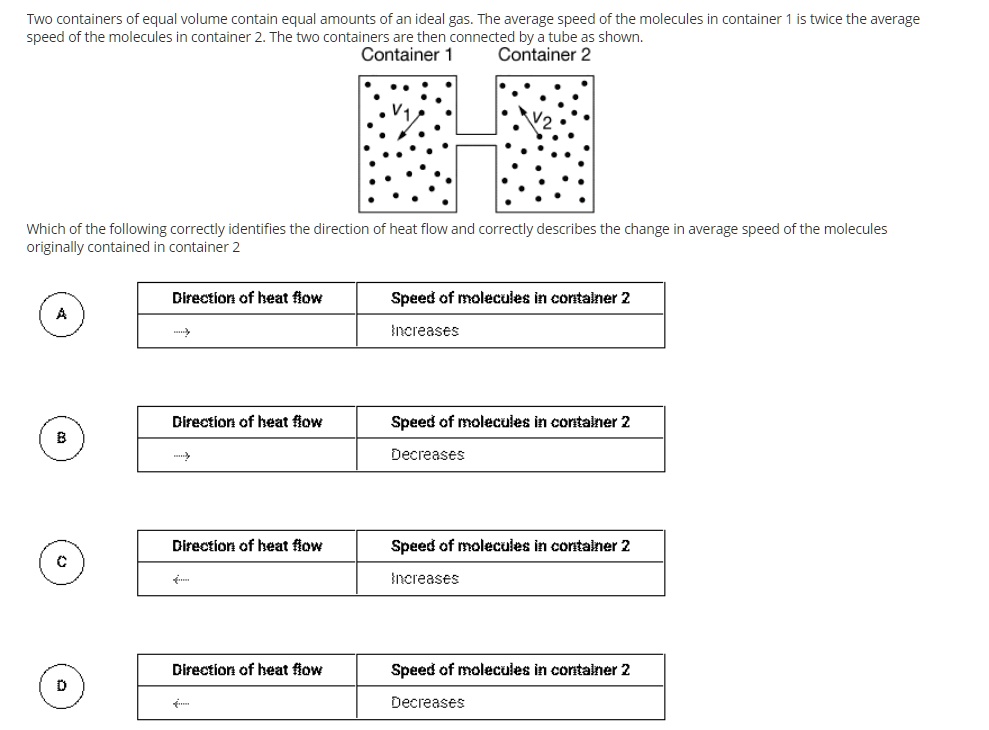 SOLVED: Two containers of equal volume contain equal amounts of an ...