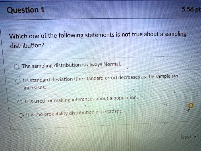 SOLVED Which one of the following statements is not true about a