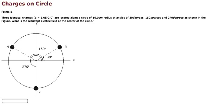 SOLVED: Charges on Circle Polnts: L Thrt identical charges 5,0E-2 C ...