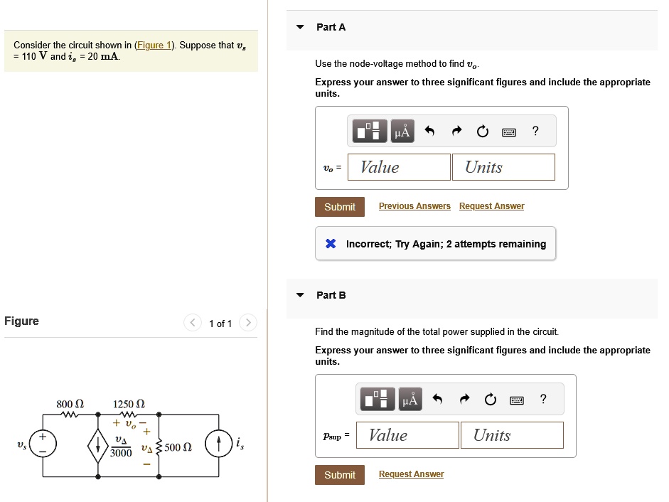 consider the circuit shown in figure 1 suppose that vs 110 v and is 20 ...