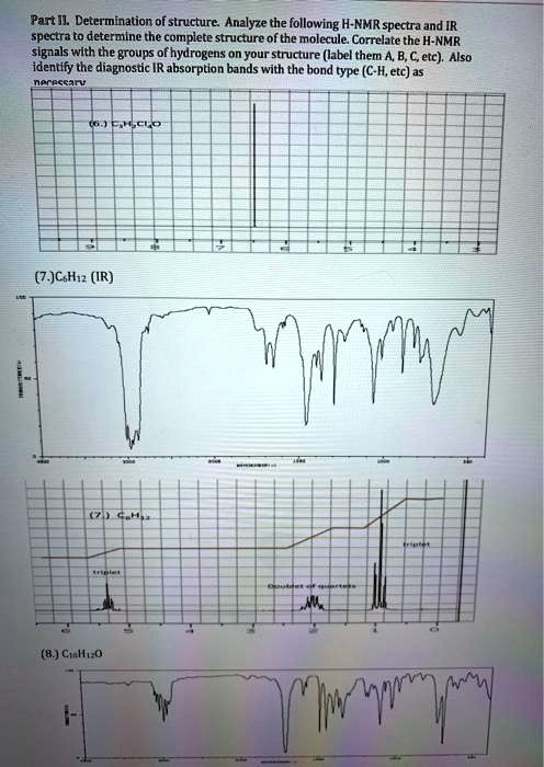 part jl determination of structure analyze the following h nmr spectra ...