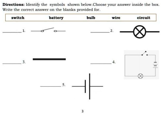 Directions: Identify the symbols shown below. Choose your answer inside ...