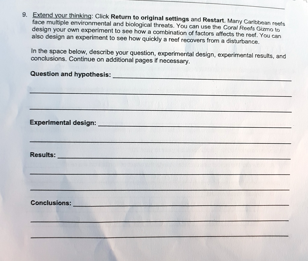 Return To Original Settings