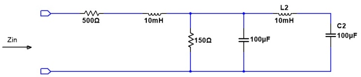 L2
10mH
500?
10mH
C2
100µF
150?
100µF
Zin