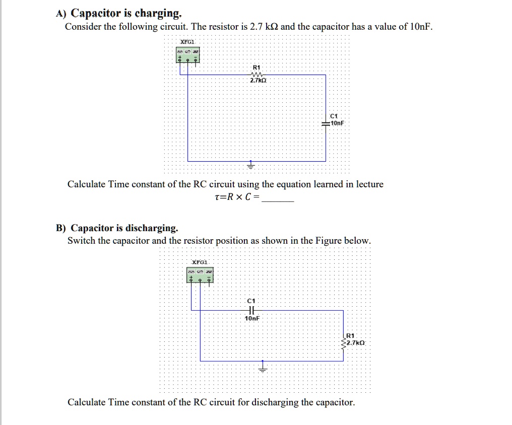 A) Capacitor is charging. Consider the following circuit. The resistor ...