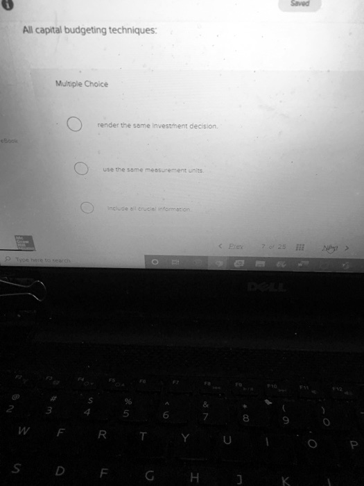 all-capital-budgeting-techniques-multiple-choice