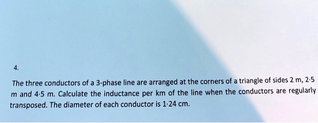 SOLVED: The Three Conductors Of A 3-phase Line Are Arranged At The ...