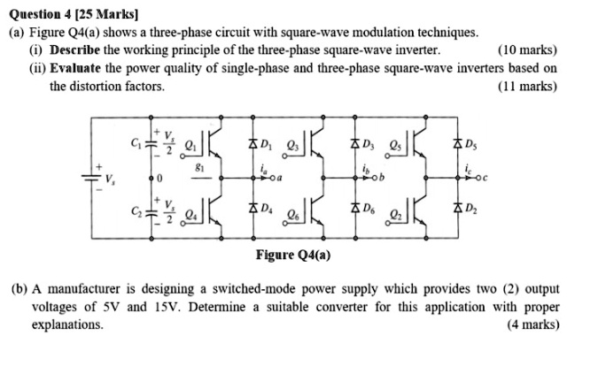 SOLVED: Question 4 [25 Marks] Figure Q4(a) shows a three-phase circuit ...