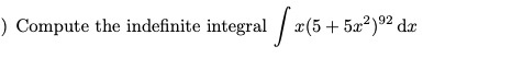 compute the indefinite integral 25 522 dz 20223
