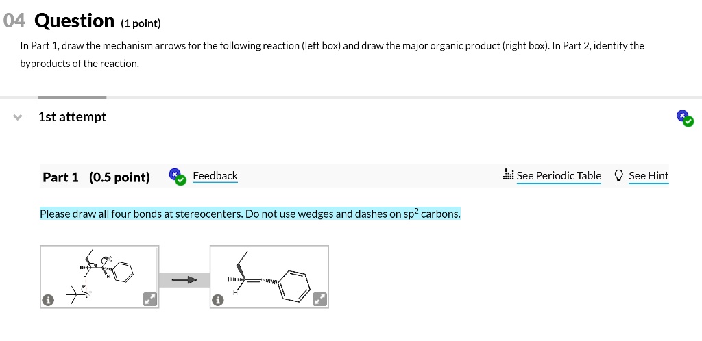 Draw A Mechanism 2 Steps For The Following Reaction SOLVED: Question (1 point): In Part 1, draw the mechanism arrows for