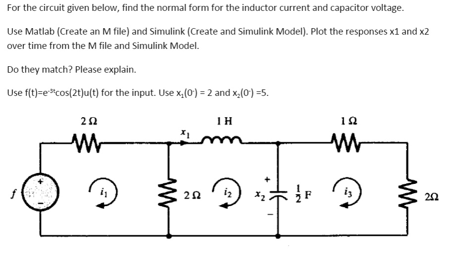 SOLVED For the circuit given below, find the normal form for the