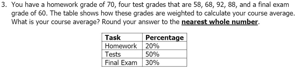 homework test grades