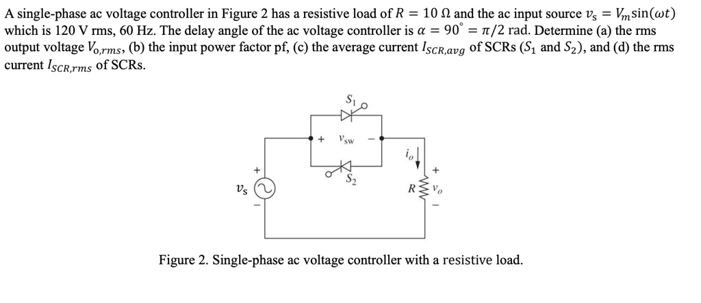 a single phase ac voltage controller in figure 2 has a resistive load ...