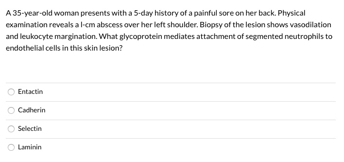 A 35-year-old woman presents with a 5-day history of a painful sore on ...