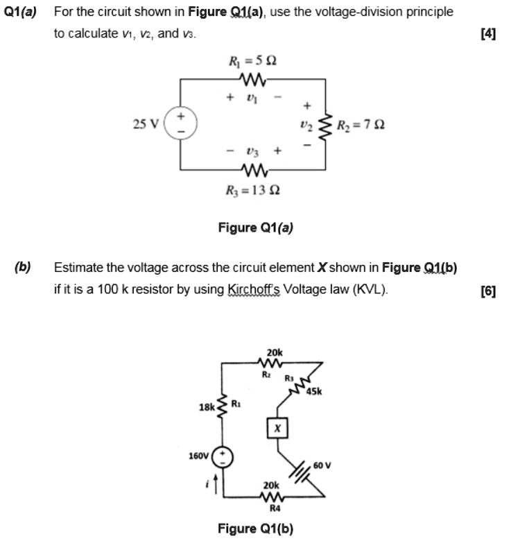 q1a for the circuit shown in figure q1a use the voltage division ...