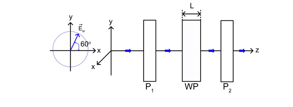 SOLVED: A linearly polarized beam of light, with a wavelength in vacuum ...