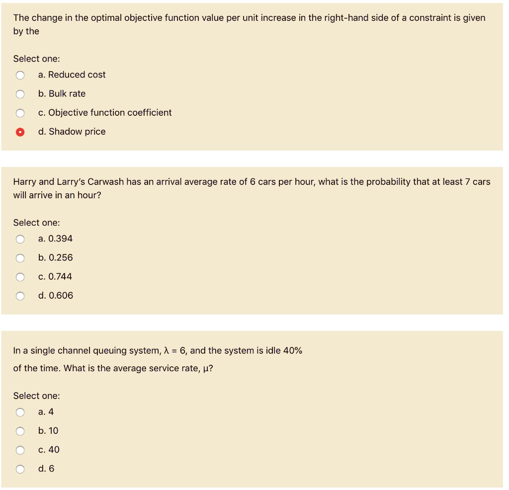 the change in the optimal objective function value per unit increase in ...