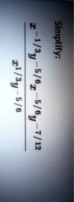 Simplify: (x - (1)/(3)y - (5)/(6))/((5)/(6)y - (7)/(12))