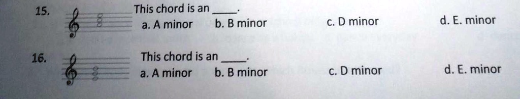 VIDEO Solution: 15. This Chord Is An A. A Minor B. B Minor C. D Minor D ...