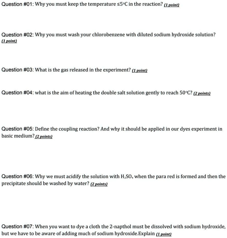 SOLVED Question 01 Why must you keep the temperature below 9Â°C in