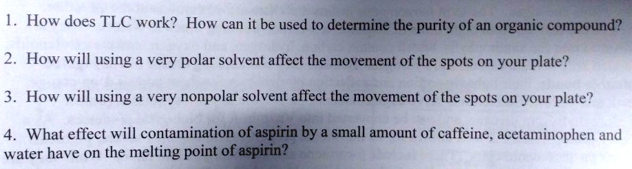 Tlc Work how does tlc work how can it be used to determine the purity ofan ...