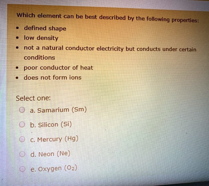 Which of the Following is a Poor Conductor of Heat? 
