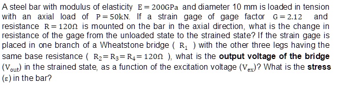 SOLVED: Please take a neat note. A steel bar with a modulus of ...