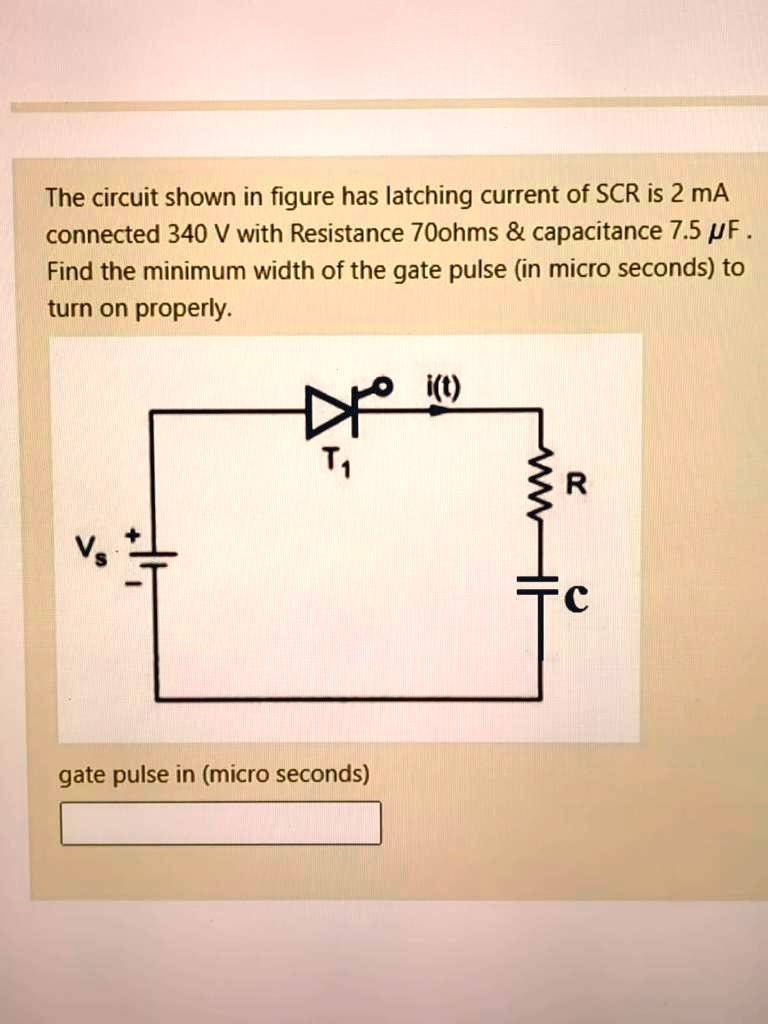 VIDEO solution The circuit shown in the figure has a latching current
