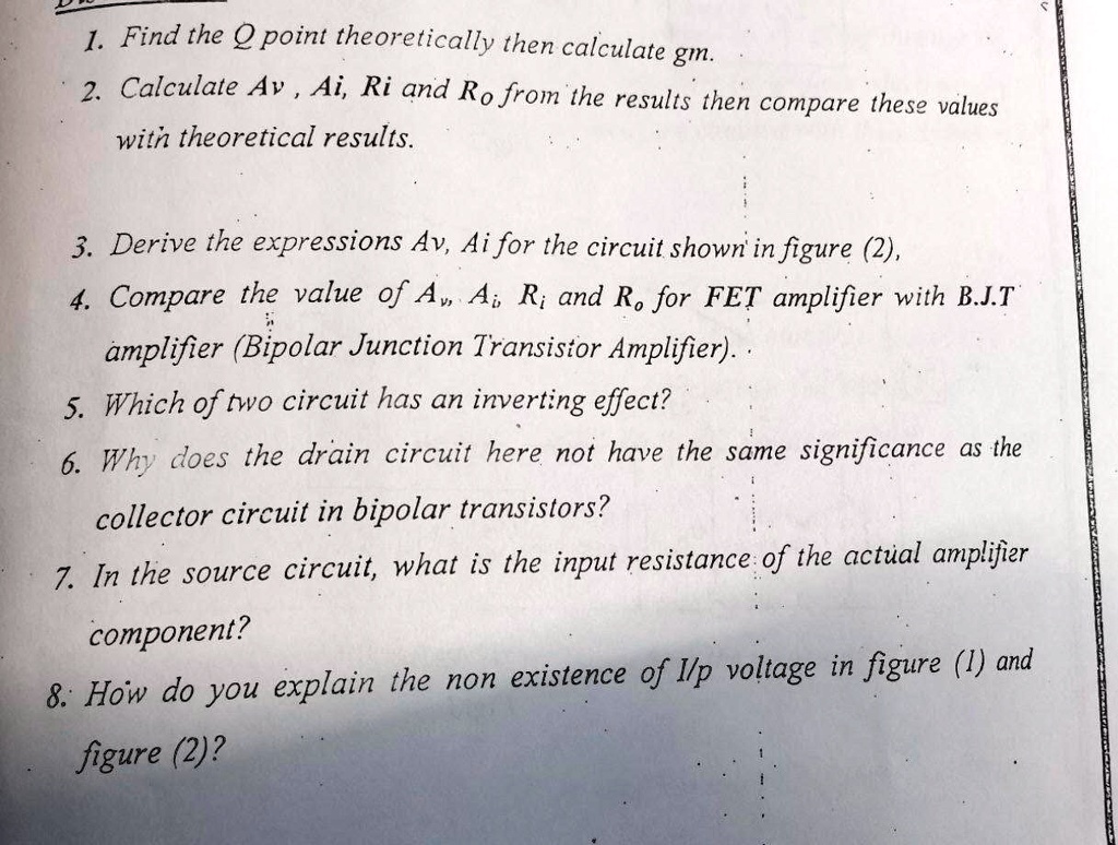 Rfor witn theoretical results 3 derive the expressions av ai for the circuit ...