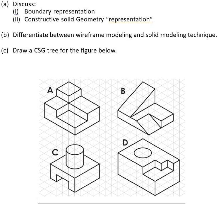 SOLVED: (a) Discuss: (i) Boundary representation (ii) Constructive ...