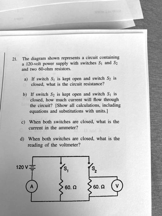 SOLVED The diagram shown represents circuit containing 120volt power
