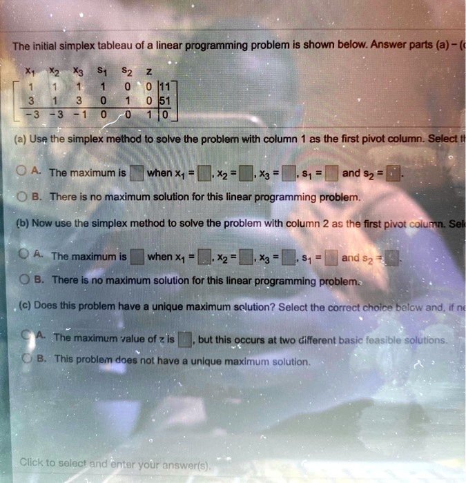 SOLVED:The initial simplex tableau of a linear programming problem is ...