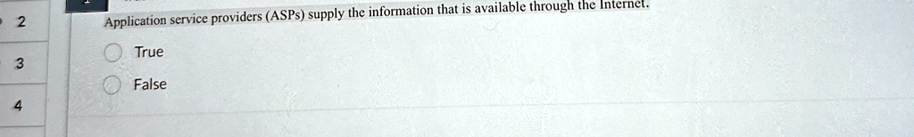 application service providers asps supply the information that is available through the internet true false 35737