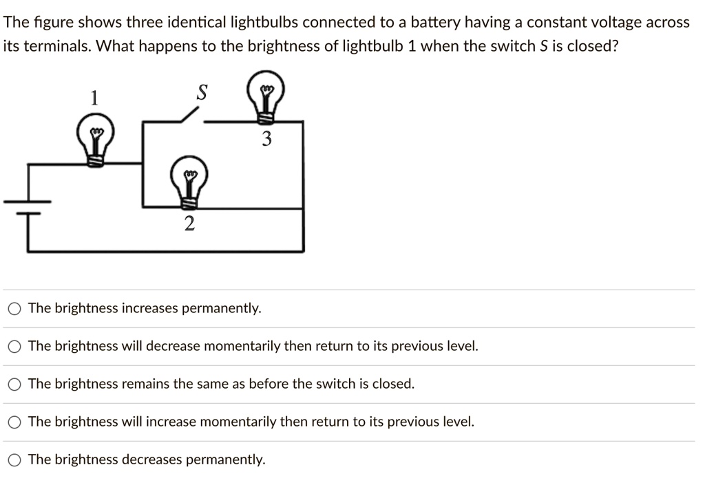 SOLVED The figure shows three identical lightbulbs connected to a