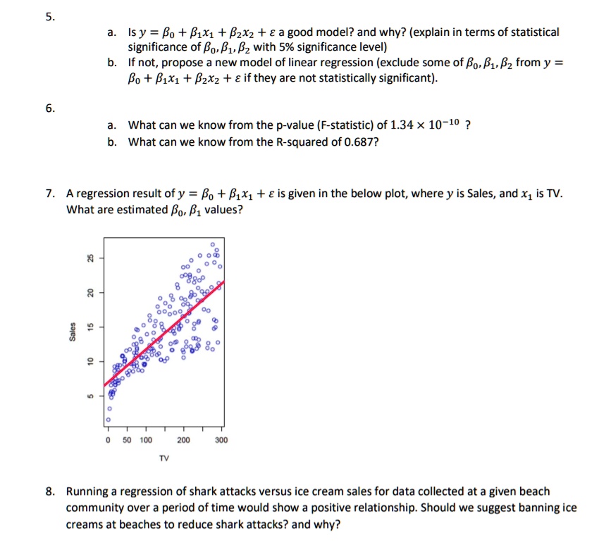 SOLVED: Is Y = Bo + B1x1 + Bzxz + € Good Model? And Why? (explain In ...