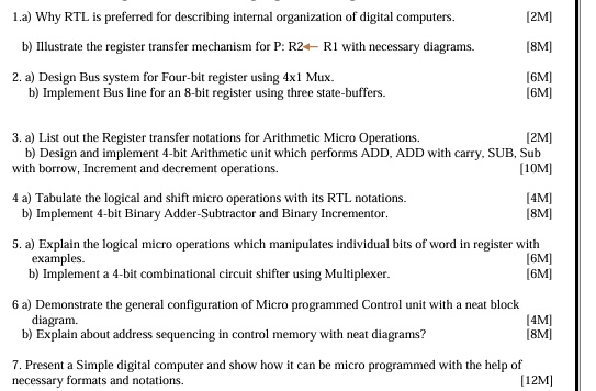 SOLVED: 1.a) Why is RTL preferred for describing the internal ...