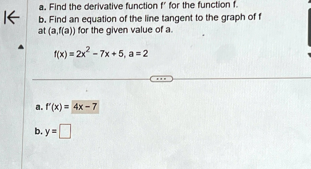 VIDEO solution: a. Find the derivative function f^(') for the function ...