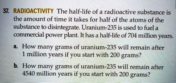 Uranium 235 half life