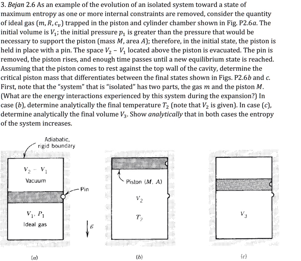 SOLVED: Bejan 2.6 As An Example Of The Evolution Of An Isolated System ...