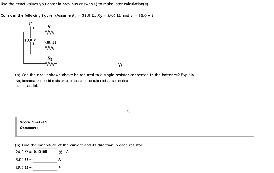 SOLVED Consider the following figure (Assume R1 = 29.02 Î©, R2 = 24.02