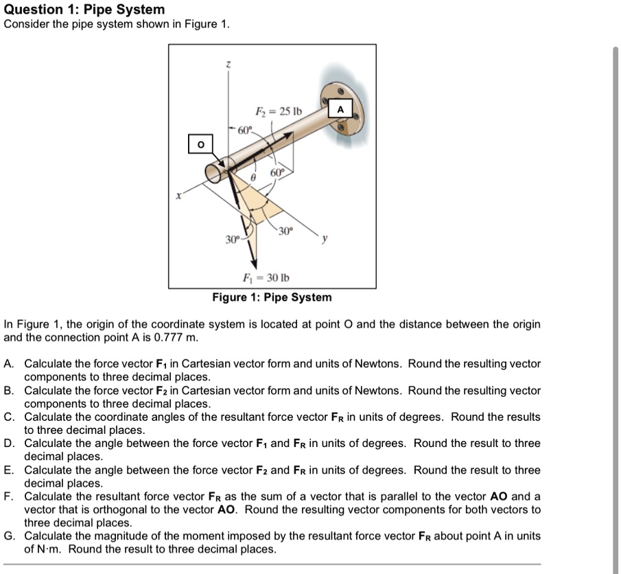 SOLVED: Question 1: Pipe System Consider The Pipe System Shown In ...