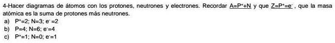ayuda xfa vean la imagen solo quiero que me expliquen como se hace porfavor 4 hacer diagramas de atomos con protones neutrones electrones recordar azptn que zzpe que la masa atomica es la s 19088