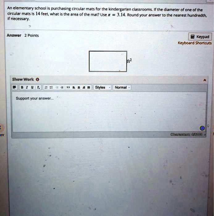 an elementary school is purchasing circular mats for the kindergarten ...