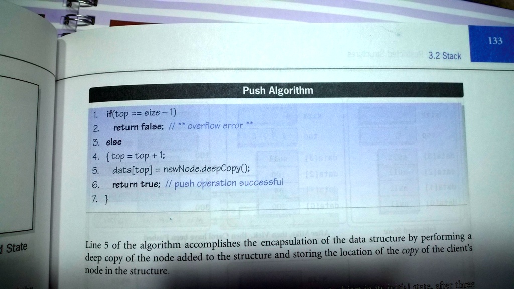 SOLVED: Rewrite the stack Push algorithm presented in Chapter 3 ...