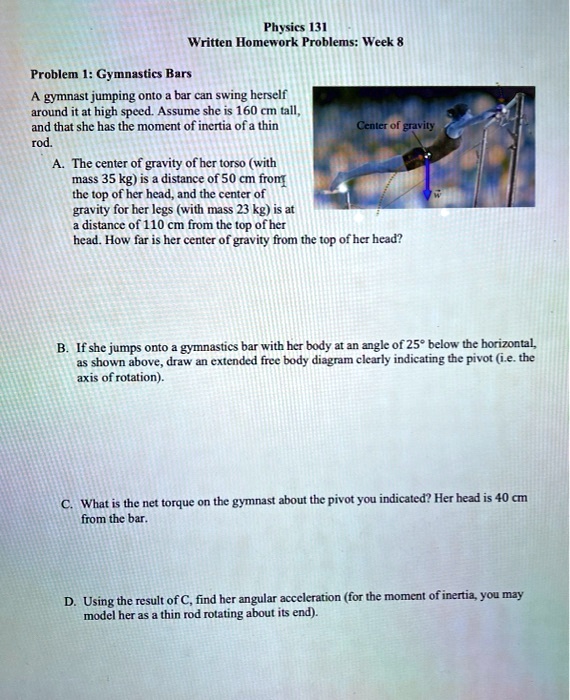 SOLVED: Physics 131 Written Homework Problems: Week 8 Problem I ...