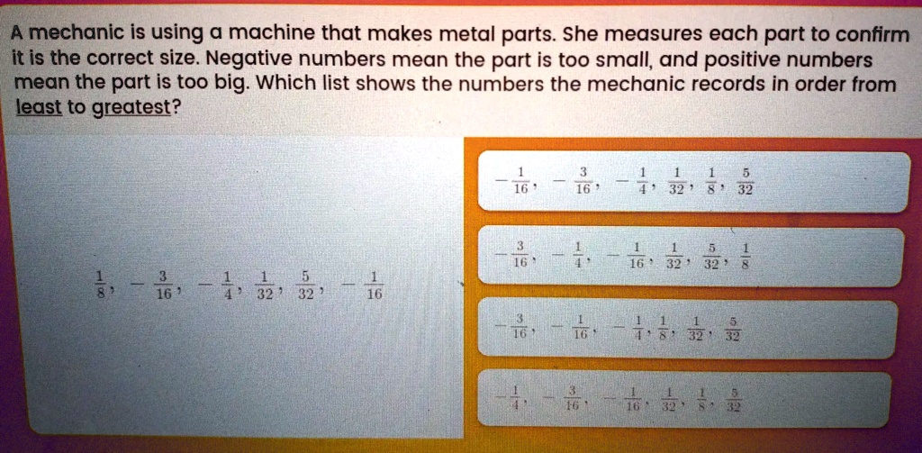 [GET ANSWER] a mechanic is using a machine that makes metal parts she ...