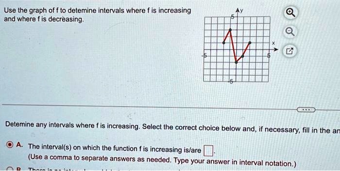 SOLVED: use the graph of F to determine intervals where F is increasing ...