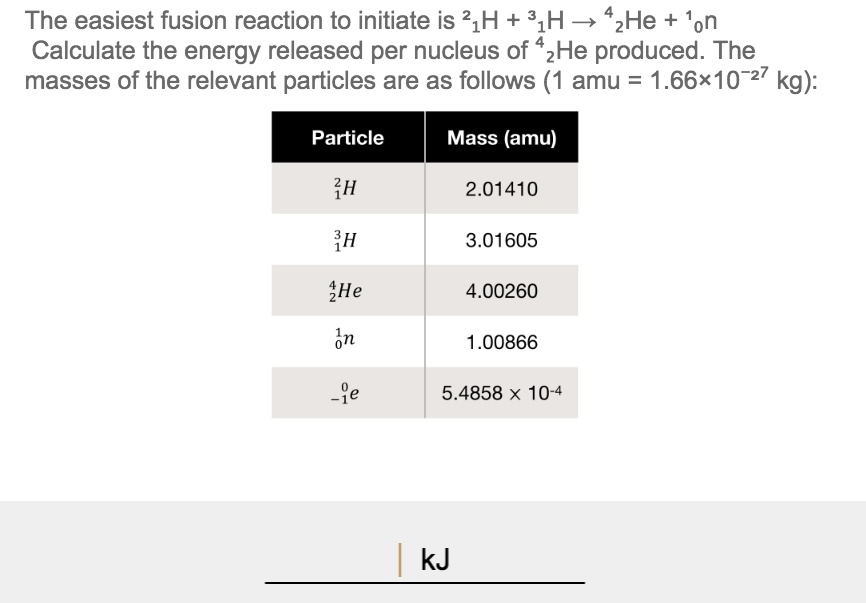 solved-the-easiest-fusion-reaction-to-initiate-is-2h-3h-4he-1n